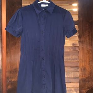 Navy Collared Summer Dress